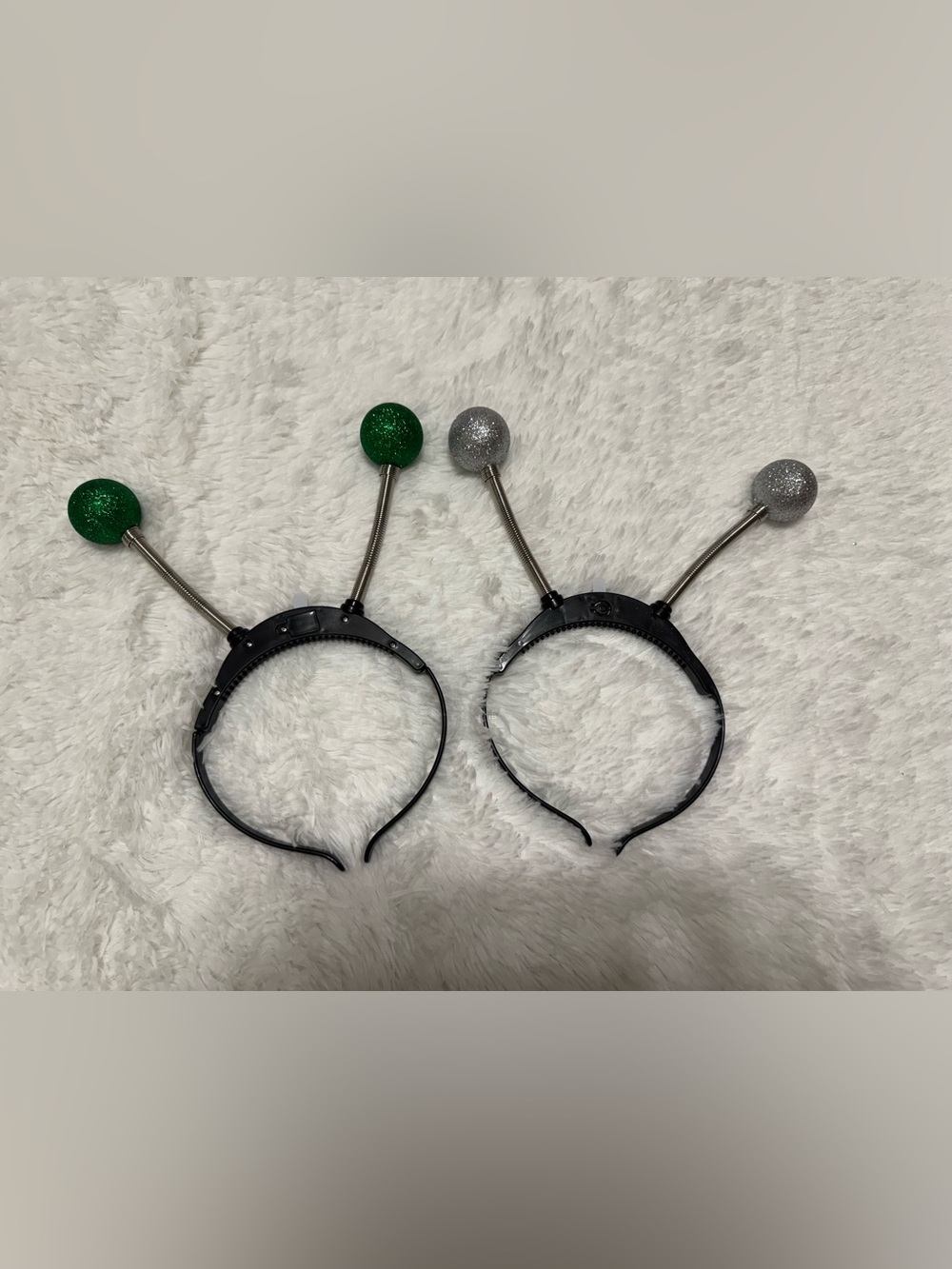 New alien space light up antenna headband set festival rave costume silver
